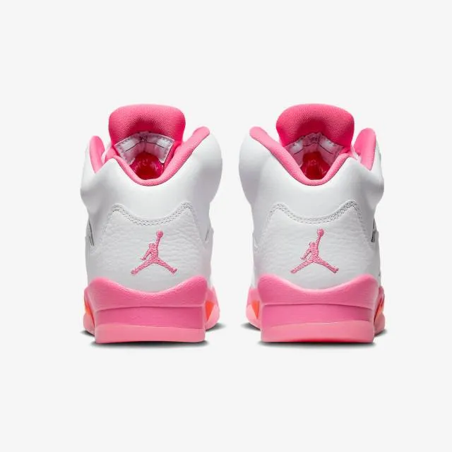 Nike air jordan 5 retro gs (pinksicle/ white/ pink/ safety orange) big kids 3.5y-7y 440892-168