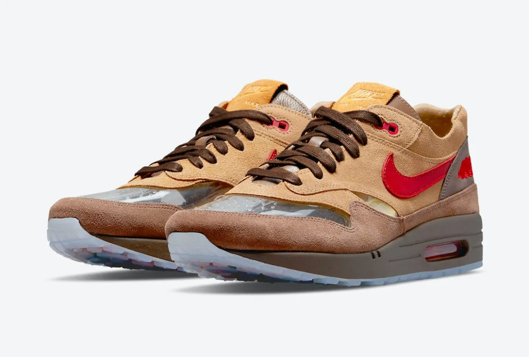 Nike Air Max 1 CLOT Kiss of Death CHA Rocky Tan Sport Red DD1870-200