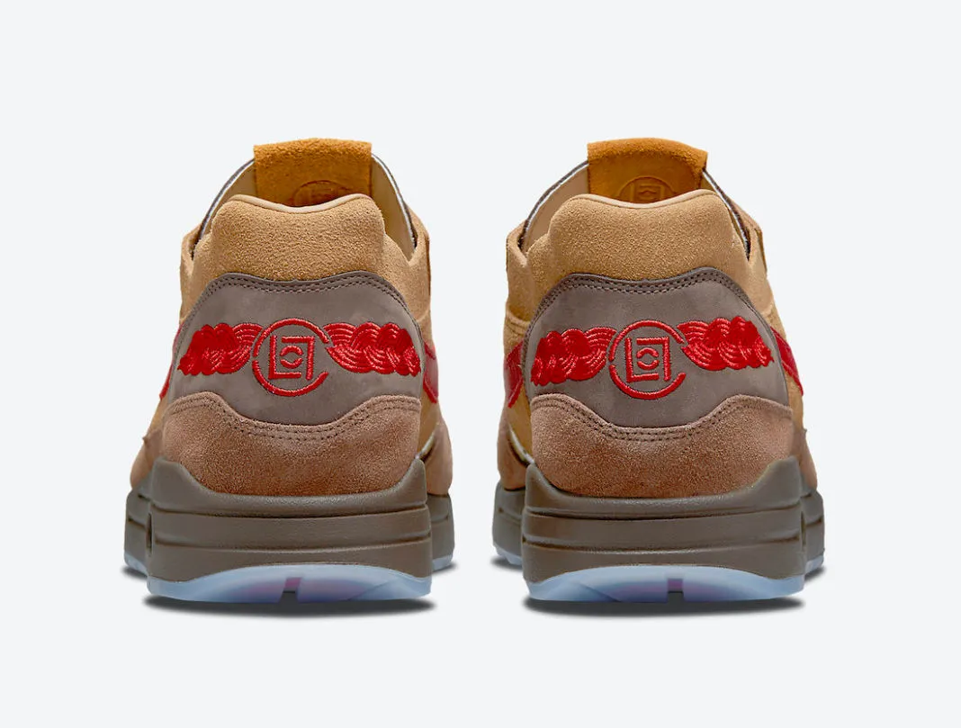 Nike Air Max 1 CLOT Kiss of Death CHA Rocky Tan Sport Red DD1870-200