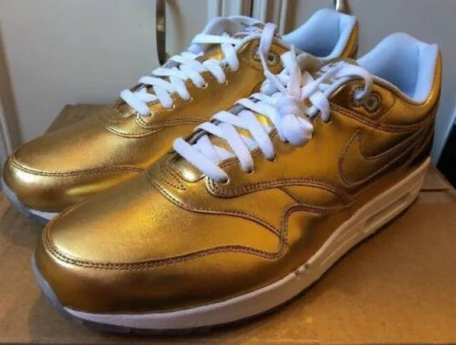 Nike Air Max 1 Liquid GOLD Metallic ID White Ice Off Og ...