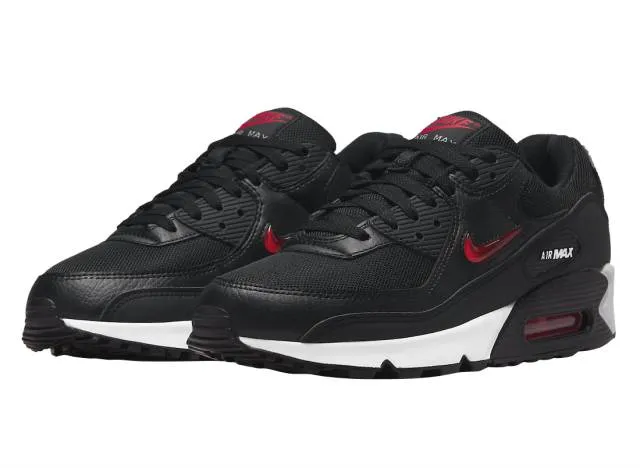 Nike air max 90 jewel bred brand new. black/red-white. dv3503-001.