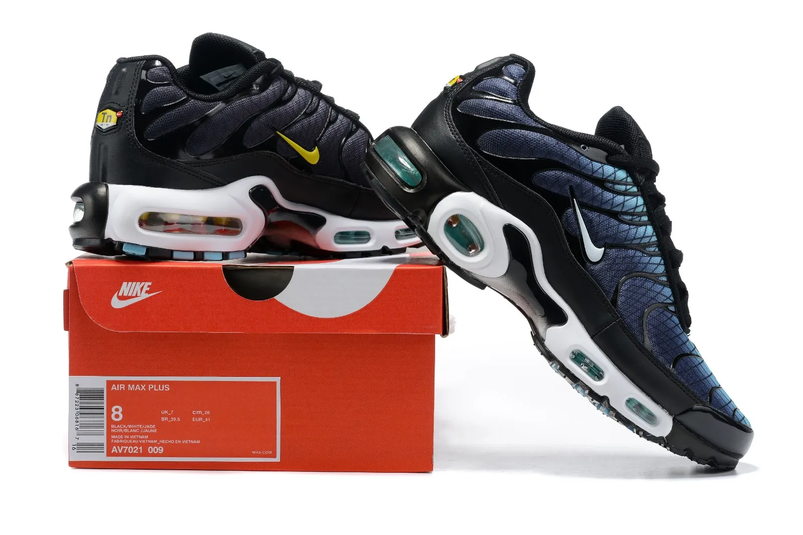 Nike Air Max Plus TN SE Greedy Black Jade Midnight Navy Yellow AV7021-009