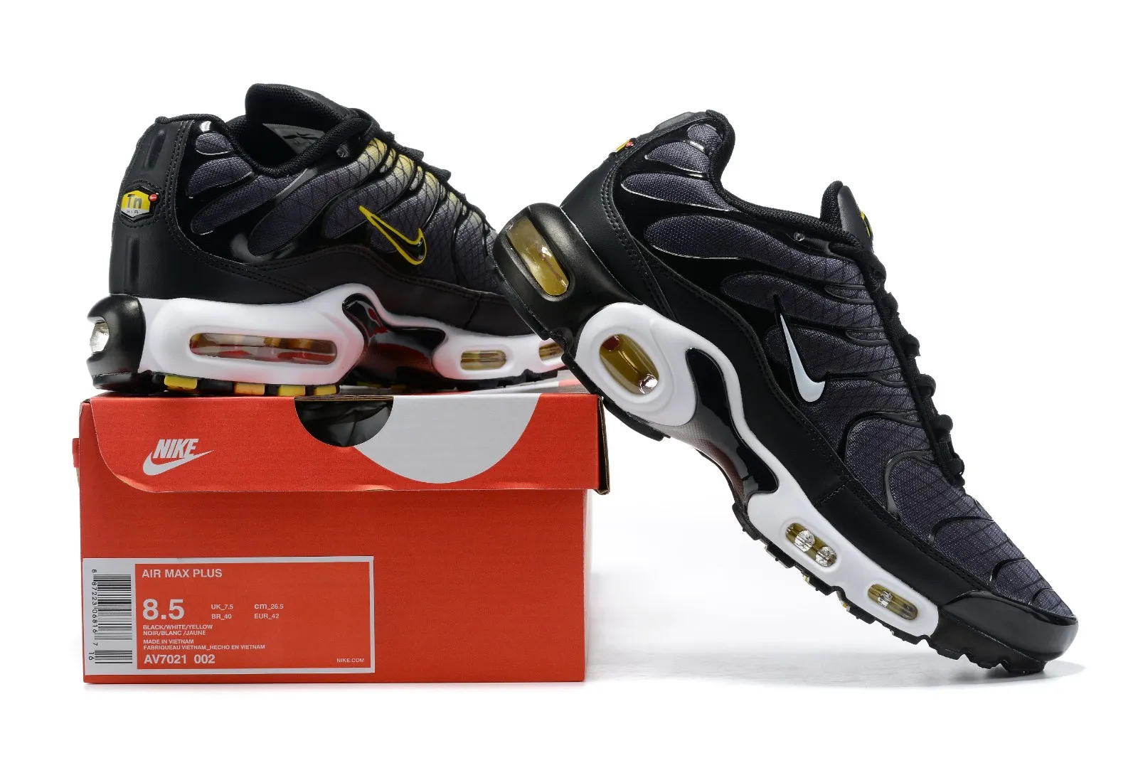 Nike Air Max Plus TN SE Greedy Black Metallic Gold Yellow White AV7021-002