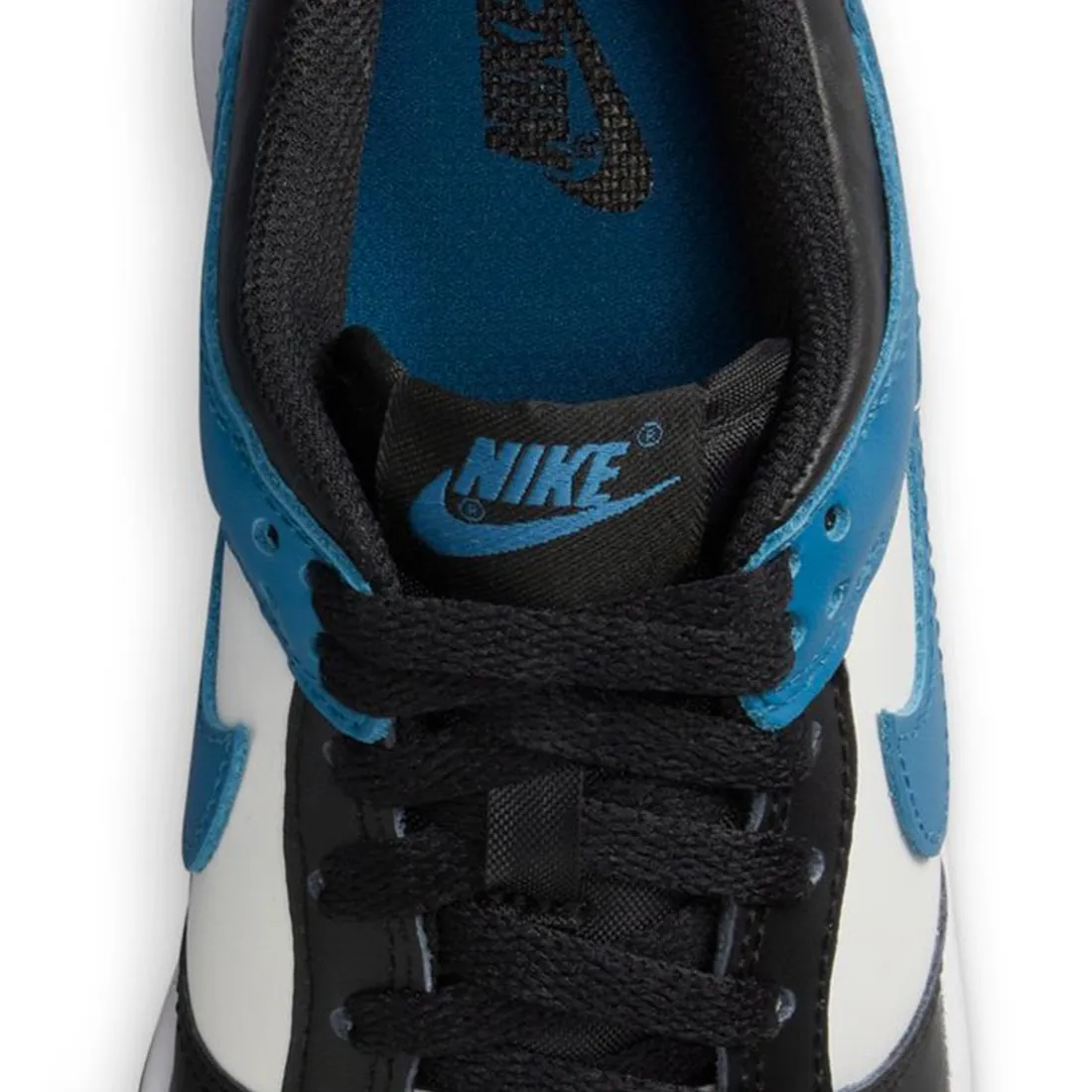 Nike Big Kids Dunk Low (summit white / industrial blue-black-white)