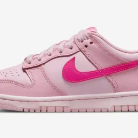 Nike dunk low gs triple pink