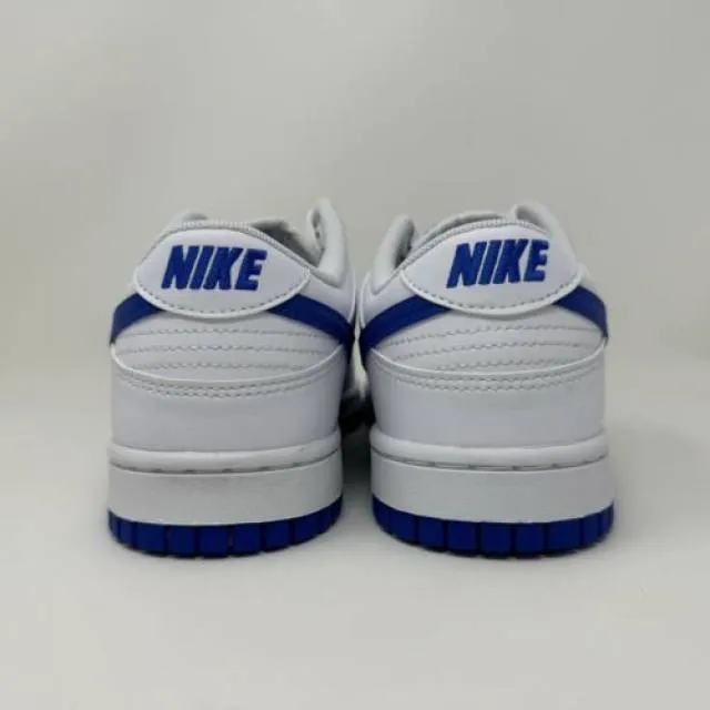 Nike Dunk Low White Hyper Royal Blue Men's Size 8.5 Wome...