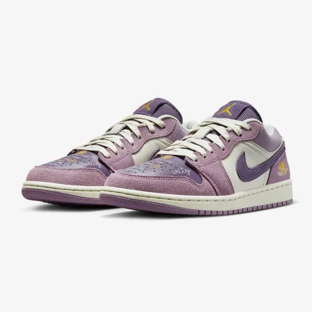 Nike women's air jordan 1 low (international women's day/ amethyst wave/ canyon purple/ olive aura)