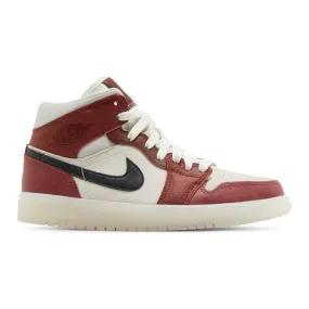 Nike women's air jordan 1 mid (anti gravity machines/ white/ dark pony/ saturn gold/ redstone) sizes