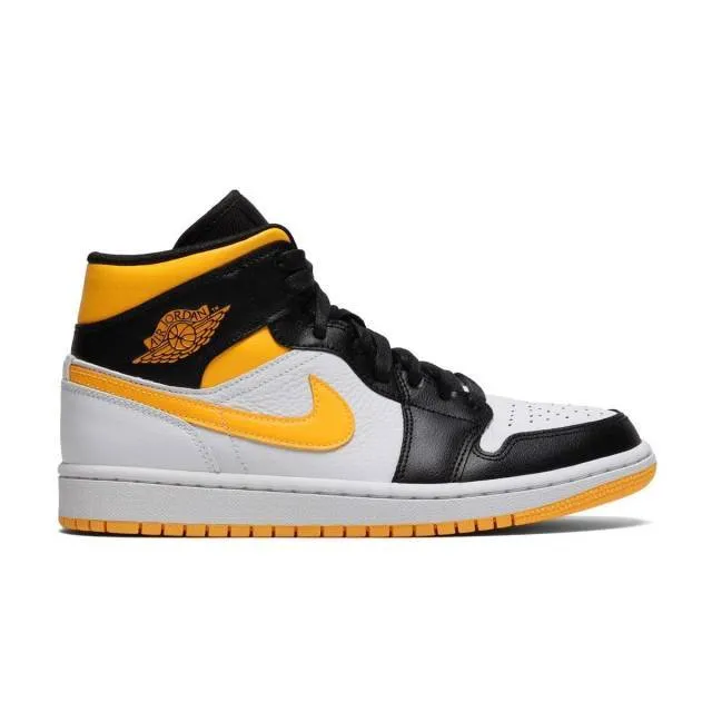 Nike women's air jordan 1 mid (laser orange/ black/ white/ yellow) sizes us 6-10 cv5276-107