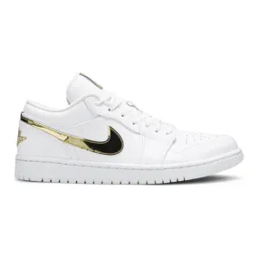 Nike women's air jordan 1 retro low (white metallic gold/ white/ metallic gold/ white) sizes 6-10 cz