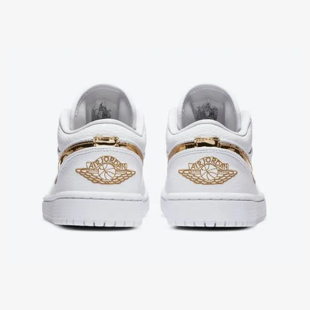 Nike women's air jordan 1 retro low (white metallic gold/ white/ metallic gold/ white) sizes 6-10 cz