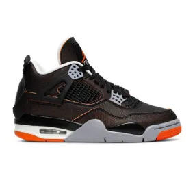 Nike women's air jordan 4 retro (starfish orange/ black/ light smoke grey/ white) men us 8-13 cw7183