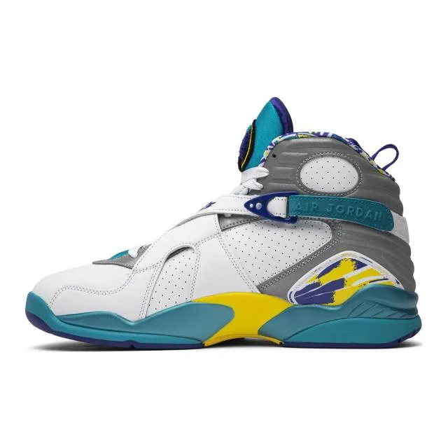 Nike women's air jordan 8 retro (white aqua/ white/ varsity red/ bright concord) sizes 5-12 ci1236-1