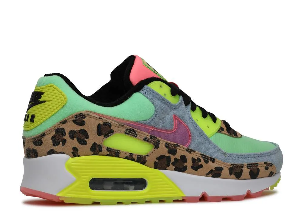 Nike Womens Air Max 90 Lx Illusion Green Pulse Sunset Black White CW3499-300