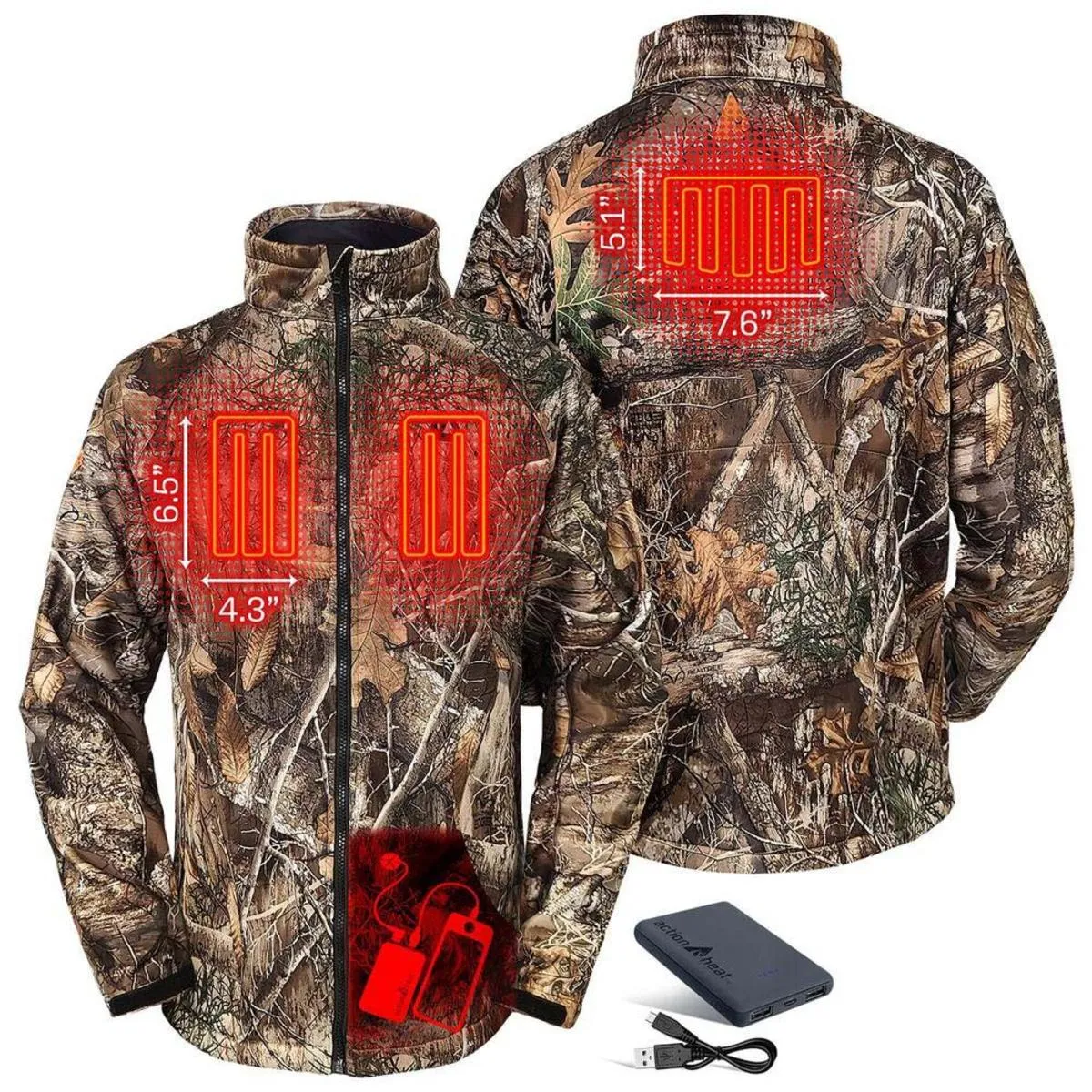 Open Box ActionHeat 5V Men's Battery Heated Hunting Jacket