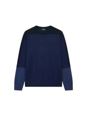 Overseas Station Season Big Chance 8 18 Men s Color Block Crew Neck Pullover Navy 270487