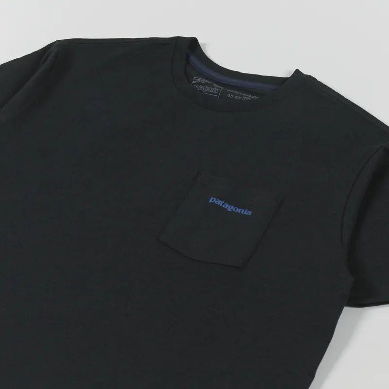 Patagonia Boardshort Logo Pocket Responsibili-Tee Ink Black