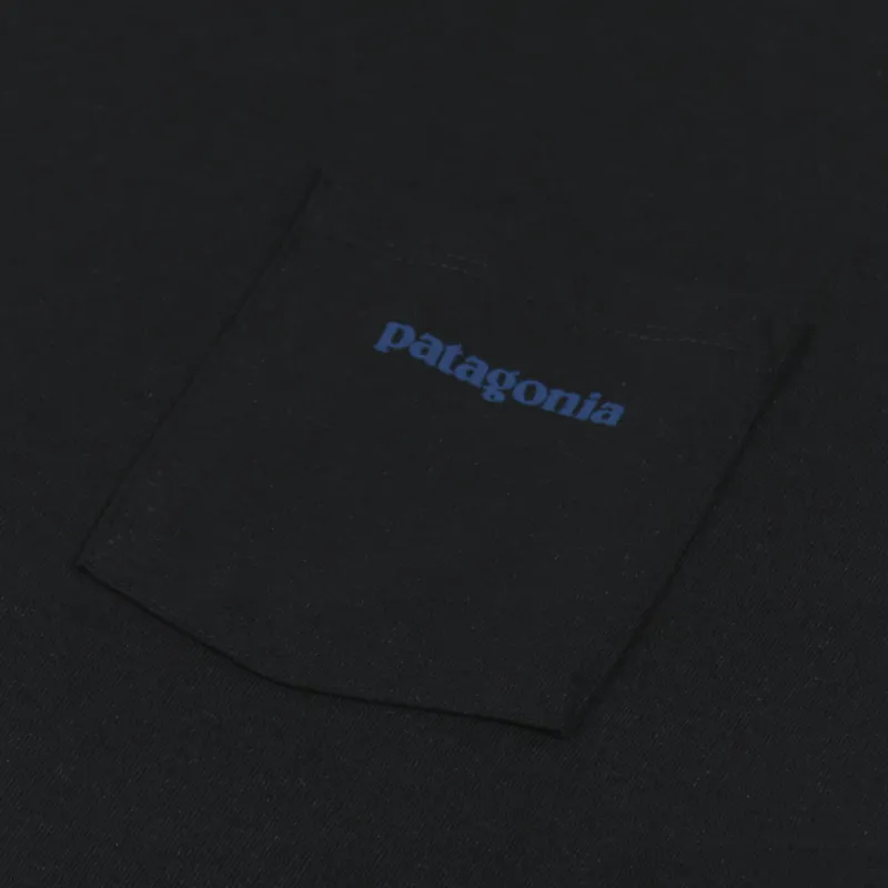 Patagonia Boardshort Logo Pocket Responsibili-Tee Ink Black