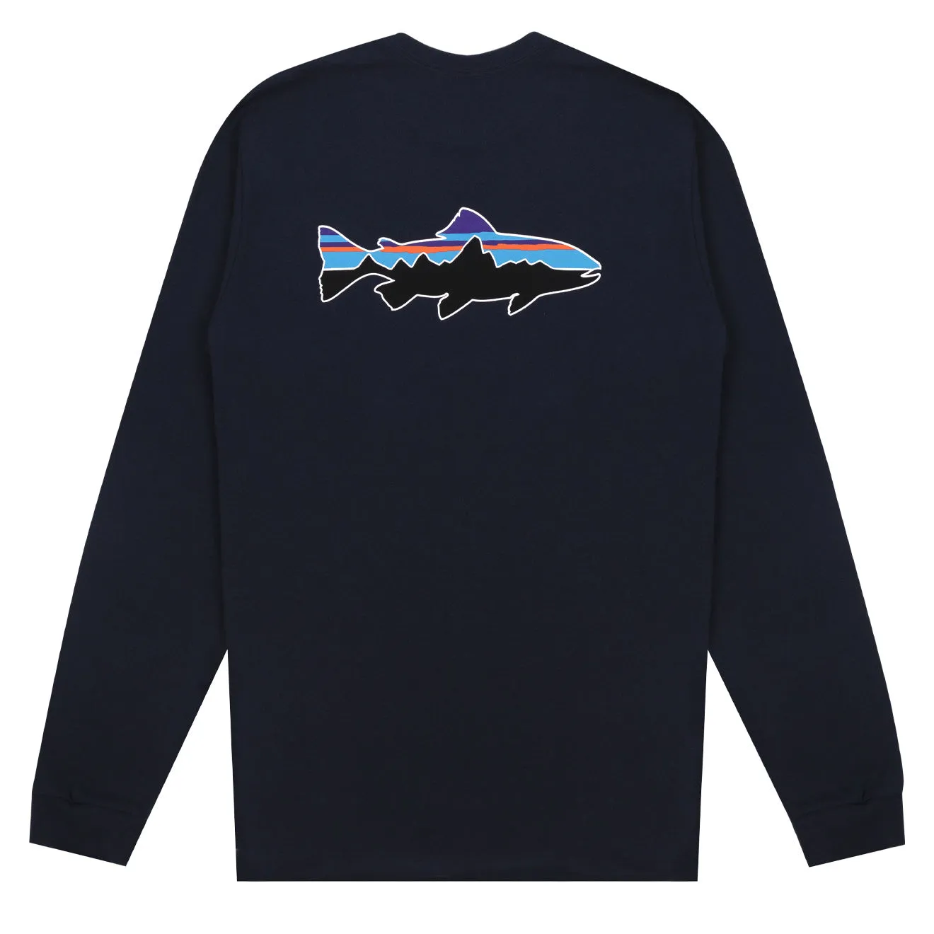 Patagonia L/S Fitz Roy Trout Responsibili-Tee New Navy