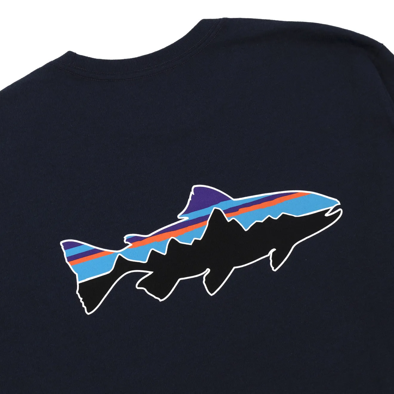 Patagonia L/S Fitz Roy Trout Responsibili-Tee New Navy