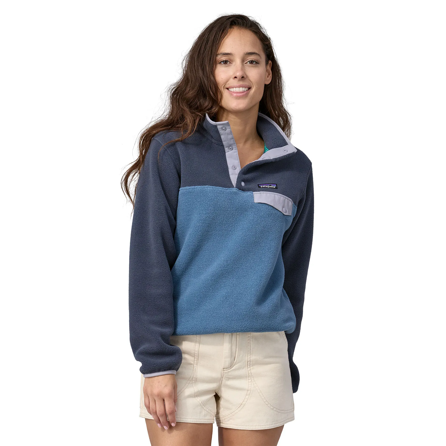 Patagonia Women's Lightweight Synchilla Snap-T Fleece Pullover Utility Blue | Buy Patagonia Women's Lightweight Synchi