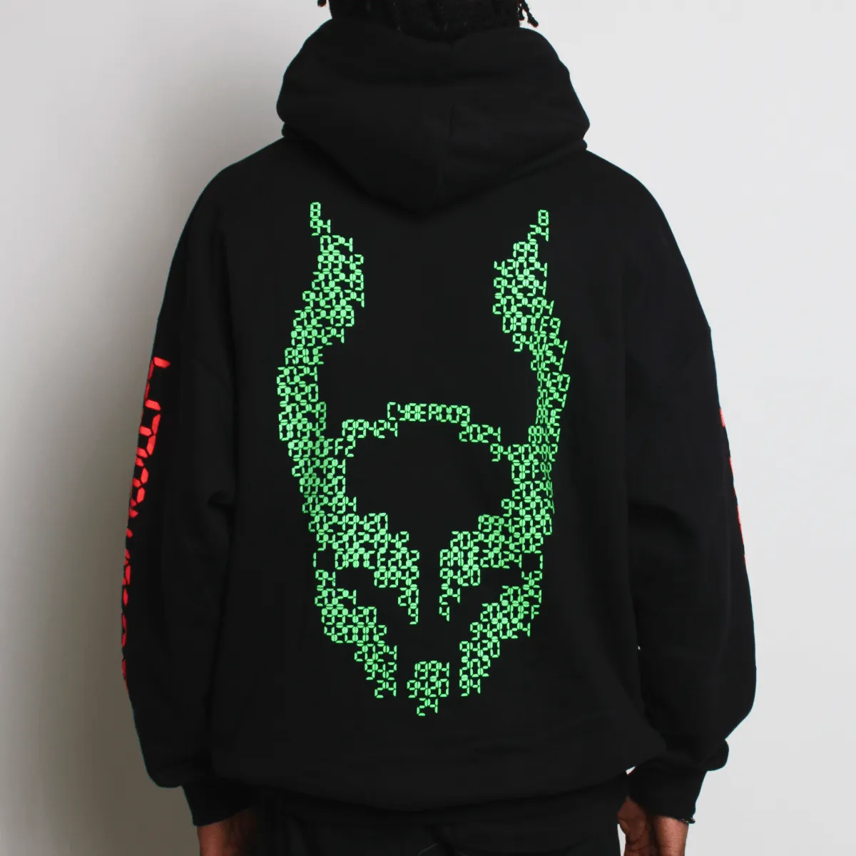 RAVE ON OVERSIZED HOODIE BLACK