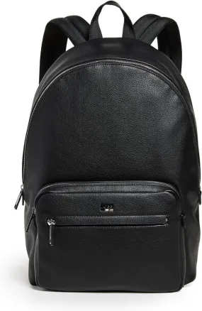 Ray Embossed Logo Smooth Vinyl Backpack - Galaxy Black