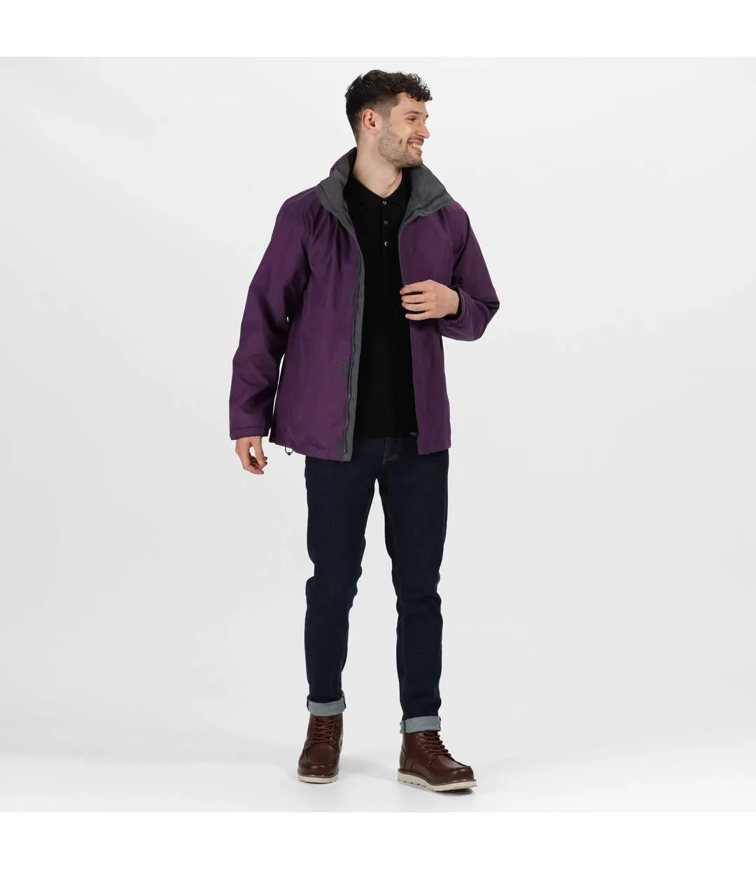 Regatta Mens Standout Ardmore Jacket (Waterproof & Windproof) (Majestic Purple/Seal Grey) - UTBC3041