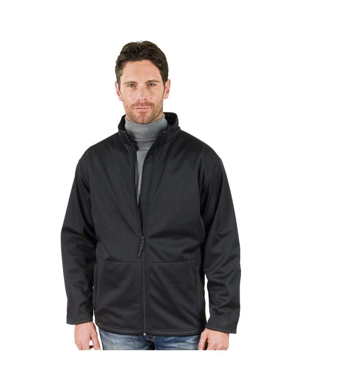 Result Core Mens Soft Shell 3 Layer Waterproof Jacket (Black) - UTBC904