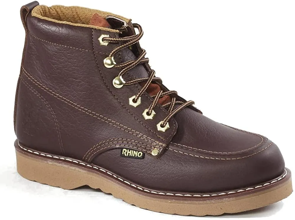 Rhino 62M28 6" Moc Toe Leather Work Boot - Brown