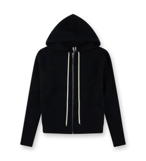 Rick Owens    Black Zipped Hoodie