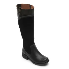 Rockport Cobb Hill Women's Brunswick Wide Calf Tall Waterproof Boot - Black Leather