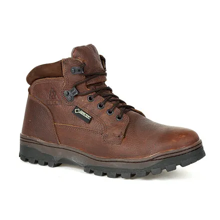 Rocky Men's 5 Outback Waterproof Plain Toe Outdoor Boot - Brown RKS0389