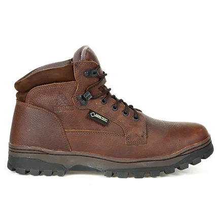 Rocky Men's 5 Outback Waterproof Plain Toe Outdoor Boot - Brown RKS0389