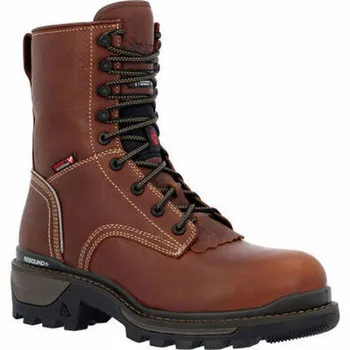 Rocky Rams Horn Logger Composite Toe Waterproof 400G Insulated Work Boot Brown