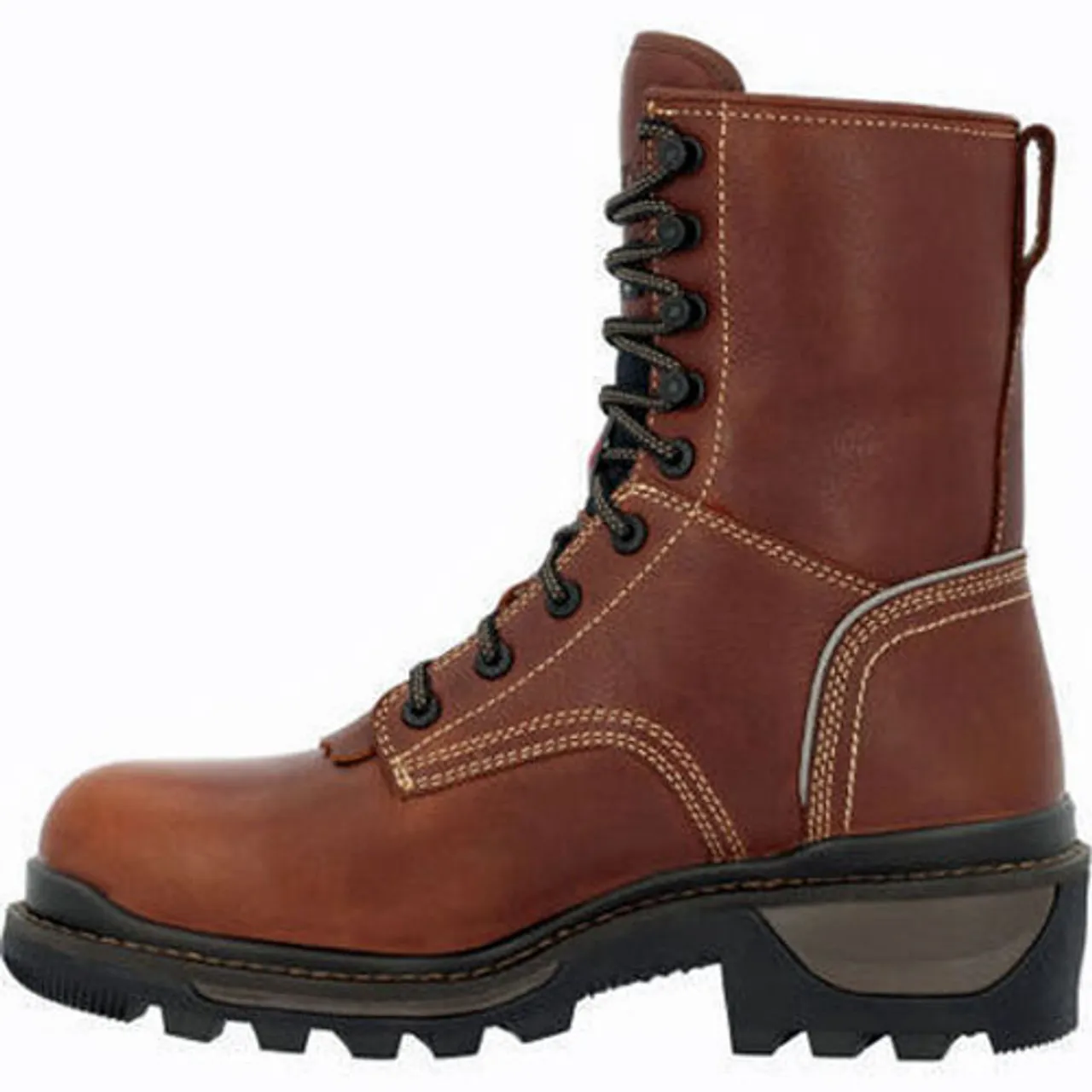 Rocky Rams Horn Logger Composite Toe Waterproof 400G Insulated Work Boot Brown