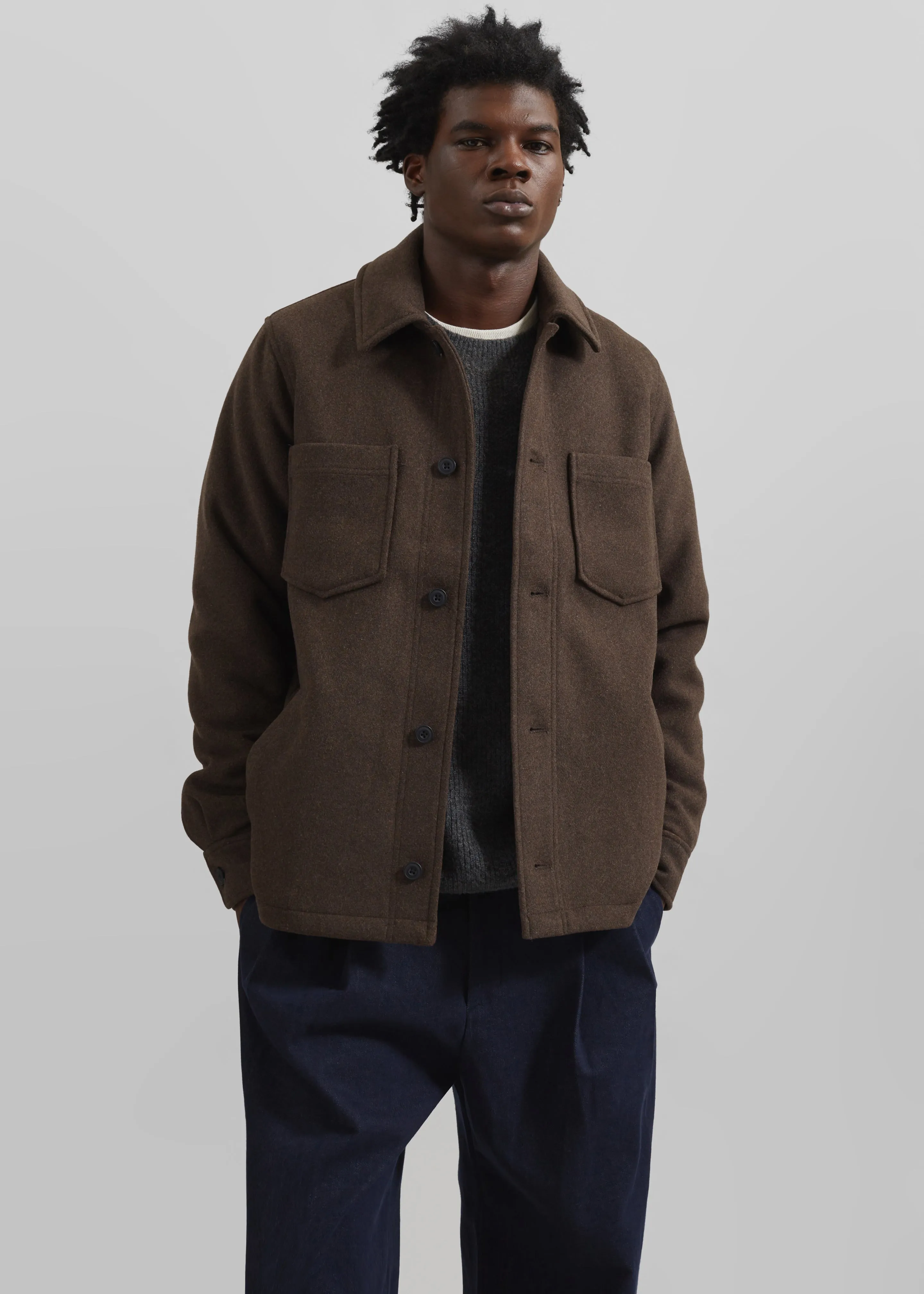 Samse Samse Pally Shirt Jacket - Chocolate Torte