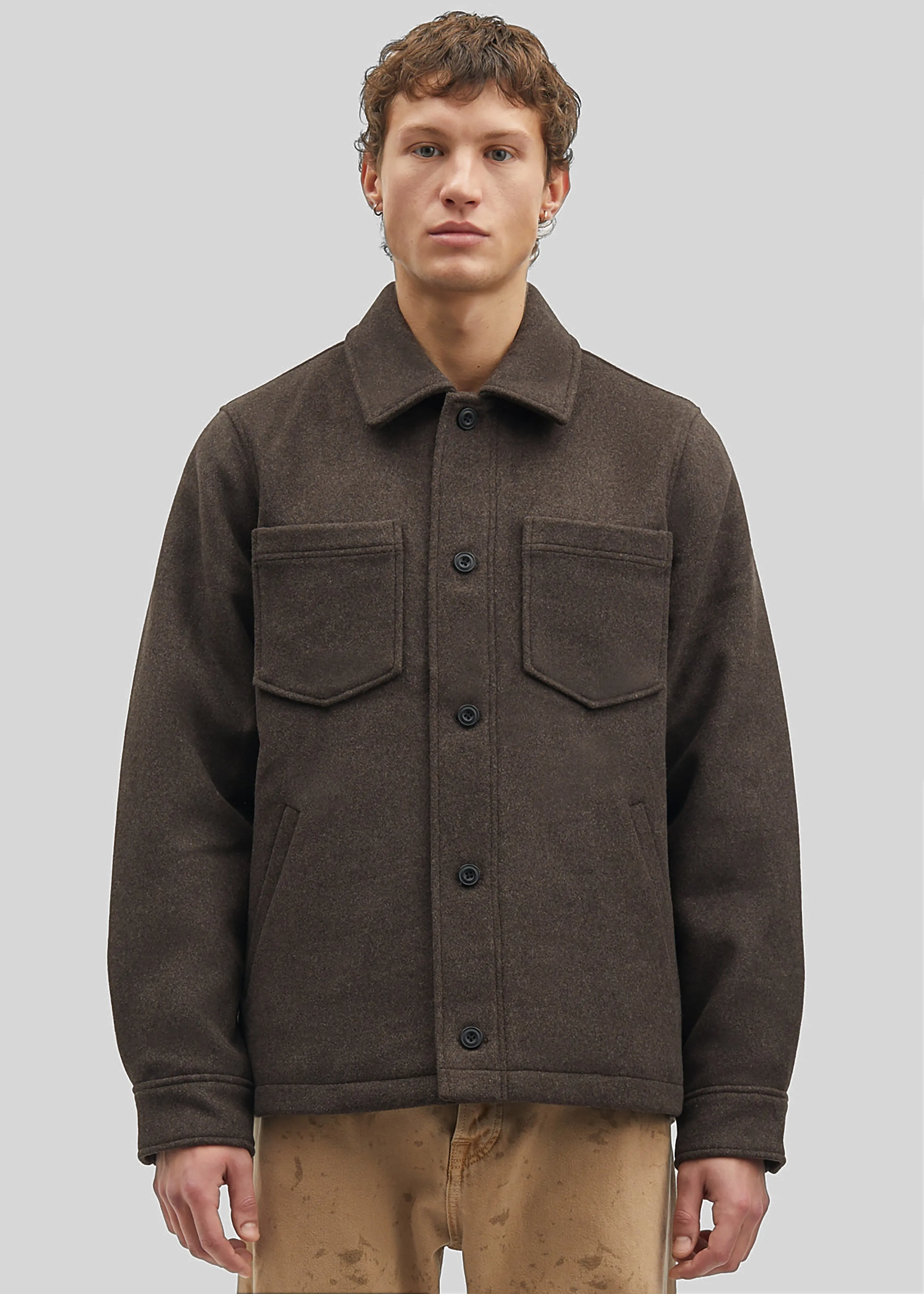 Samse Samse Pally Shirt Jacket - Chocolate Torte