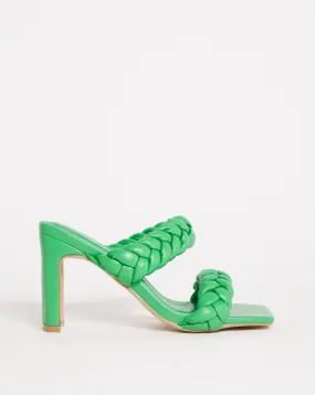 Sandra Plaited Heeled Sandals Ex Wide Fit