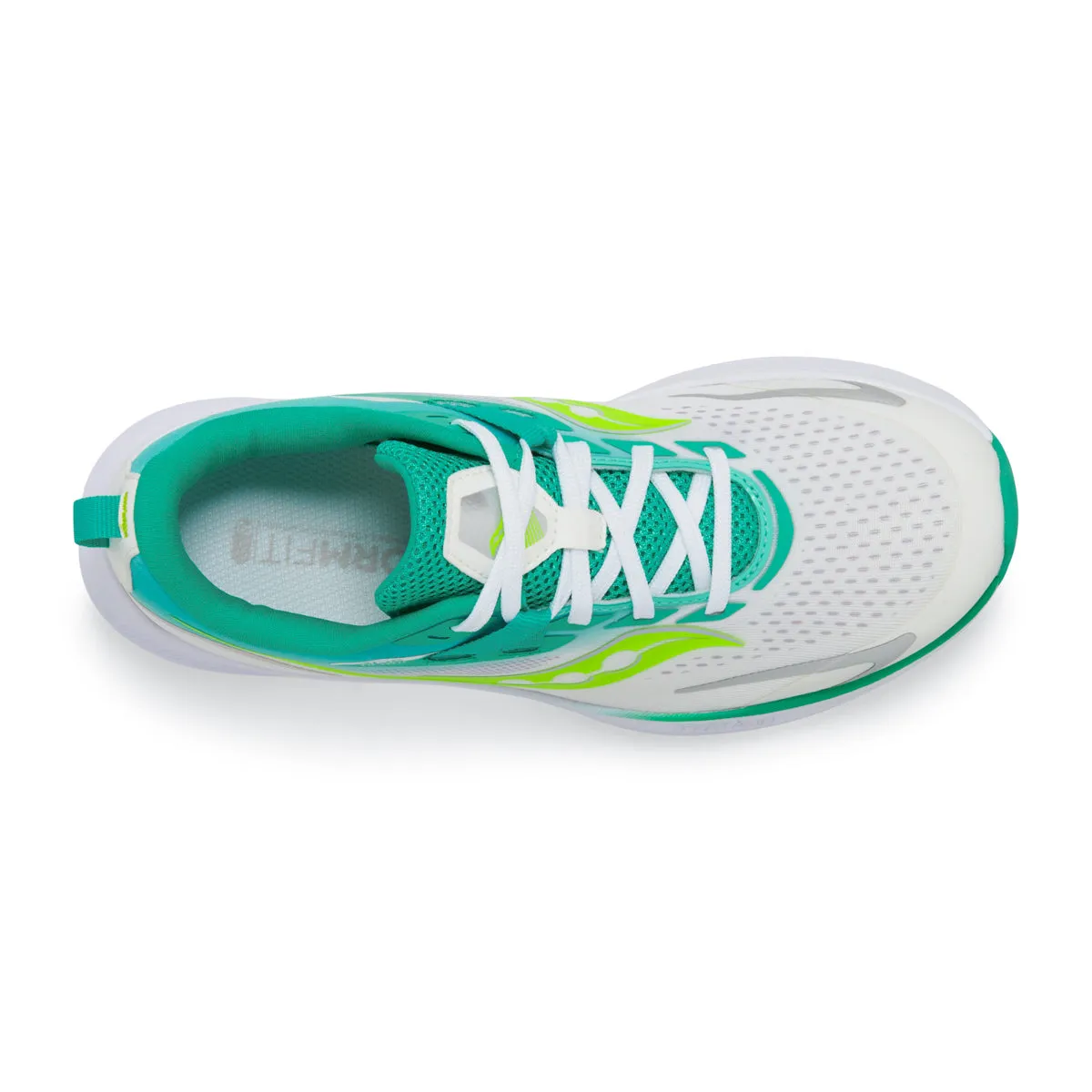 Saucony Ride 15 Junior | White/green