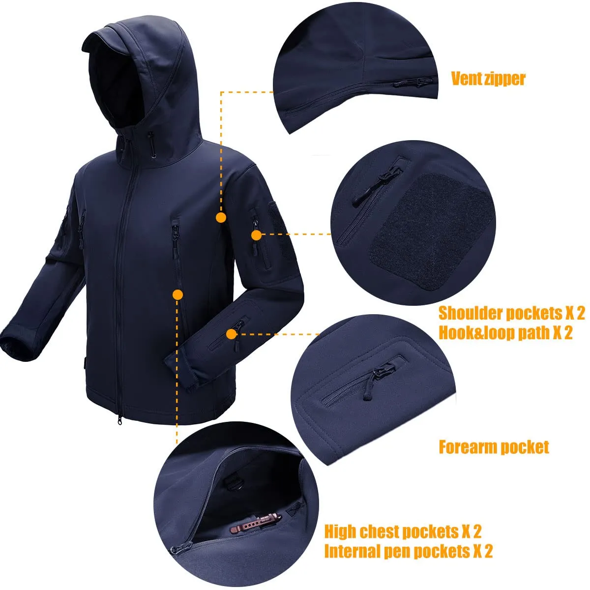 SHARKSKIN Men’s Waterproof Softshell Hiking Jacket