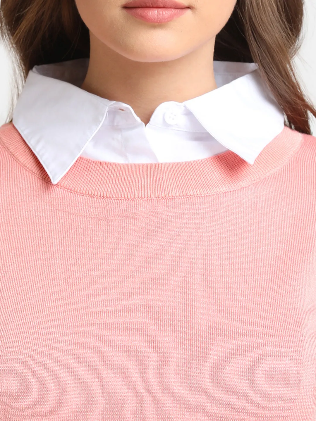 Shirt Style Cable Knit Pullover