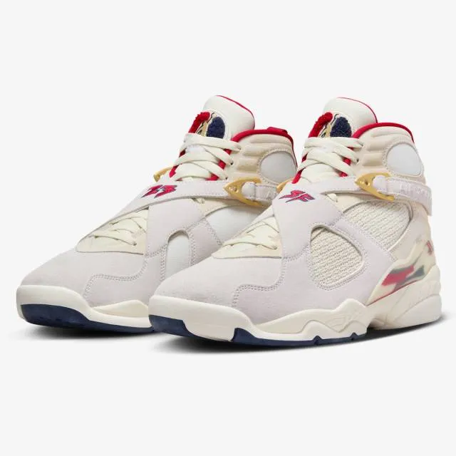 Solefly x nike air jordan 8 retro (mi casa es su casa/ cream/ sail/ fossil/ varsity red/ metallic go