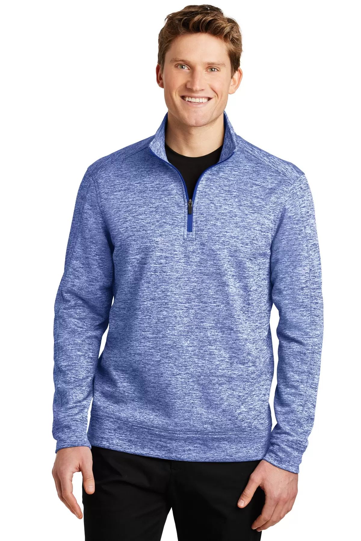 Sport Tek ST226 Sport-Tek PosiCharge Electric Heather Fleece 1/4-Zip Pullover SKU: ST226