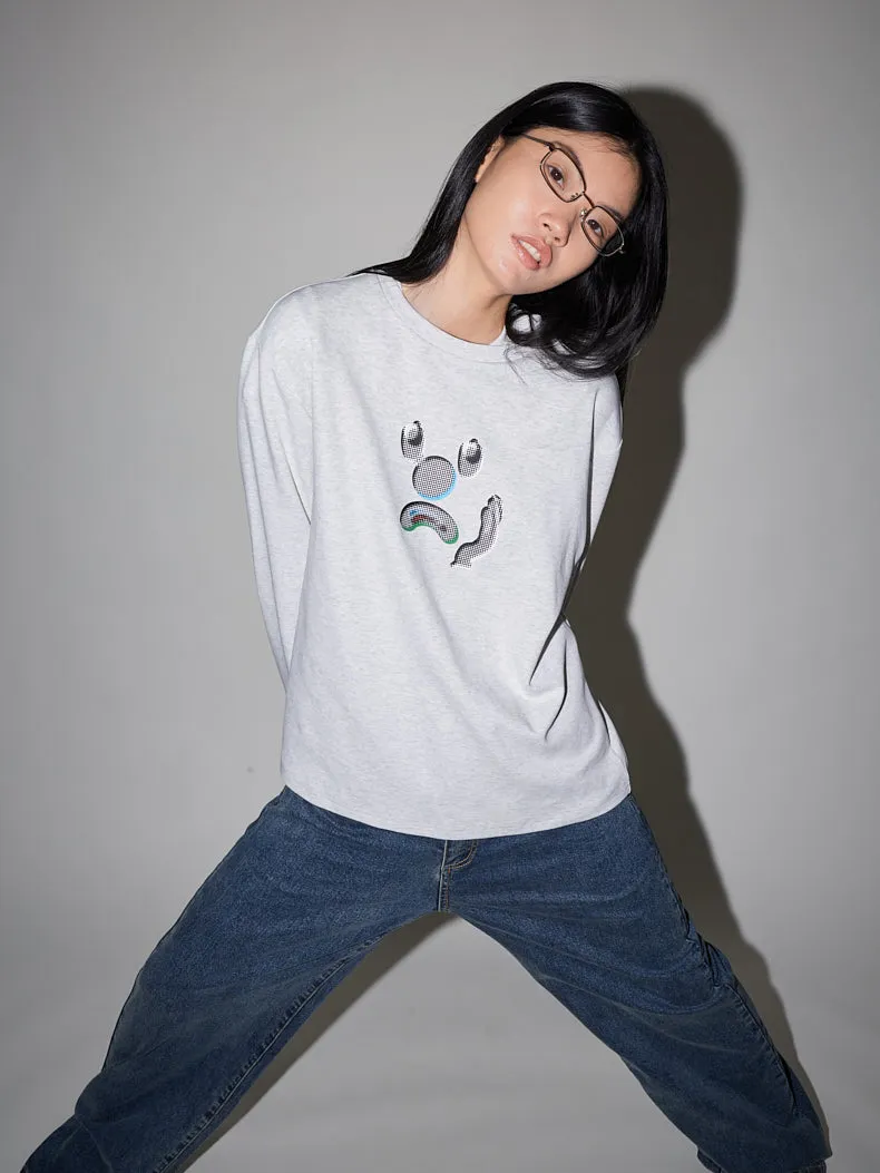 Sweat Character Pop Casual Crew-Neck Pullover