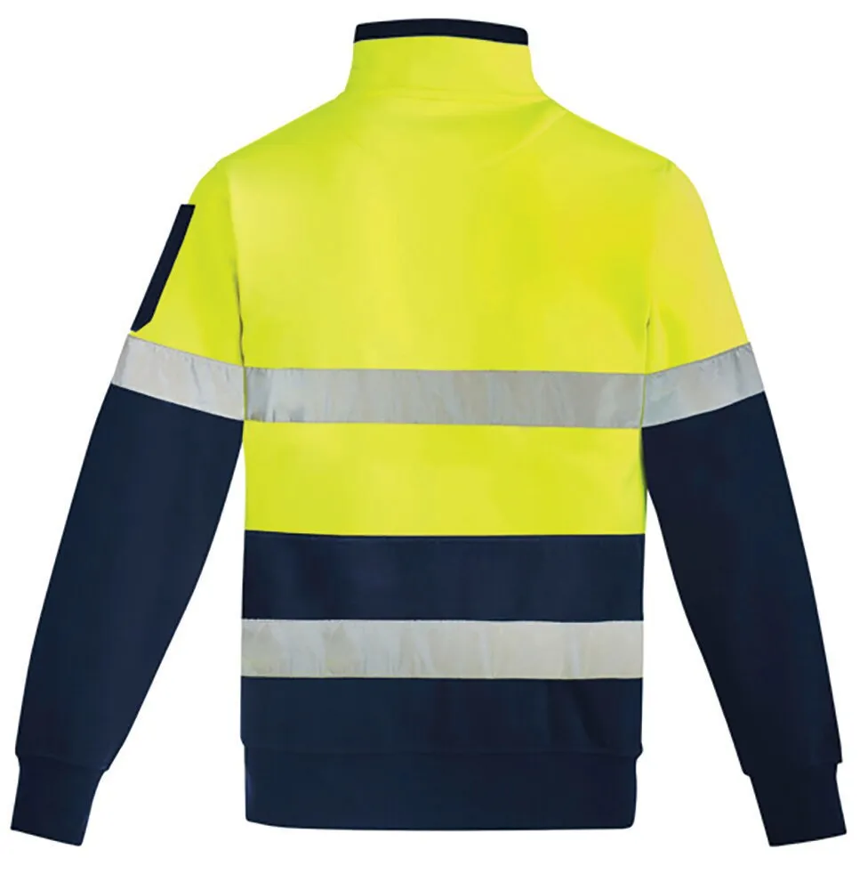 Syzmik ZT567 Pullover - Men's Polyester Hi Vis 1/4 Zip - Hoop Taped - Yellow/Navy - XXS