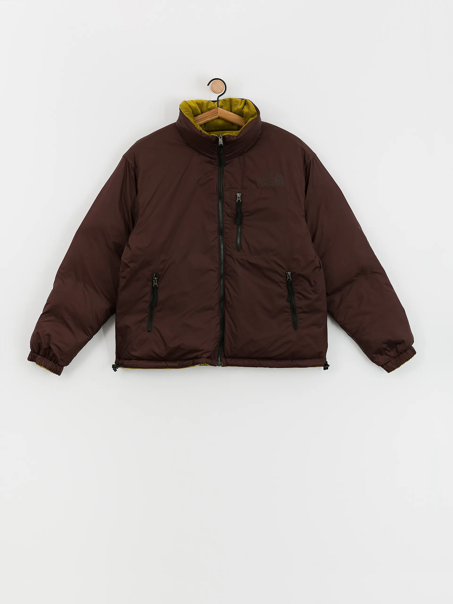 The North Face 92 Reversible Nuptse Jacket (sulphur moss/coal brown)