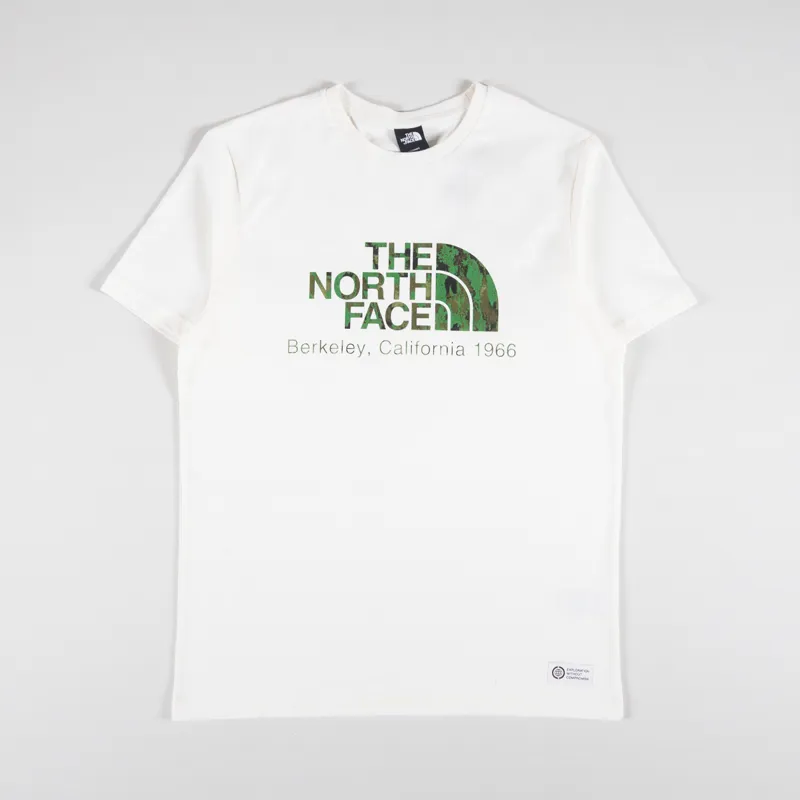 The North Face Berkeley California T Shirt White Optic Emerald