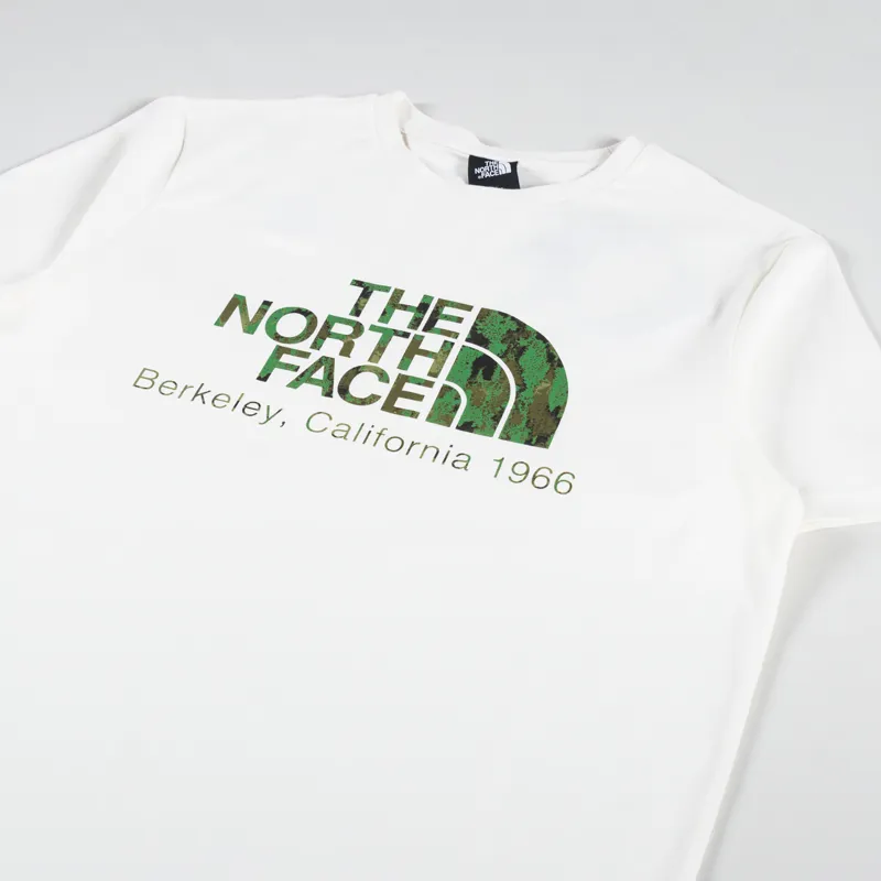 The North Face Berkeley California T Shirt White Optic Emerald