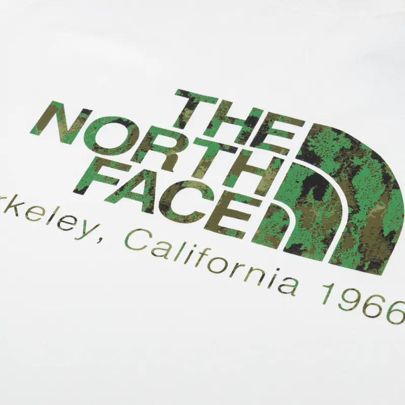 The North Face Berkeley California T Shirt White Optic Emerald